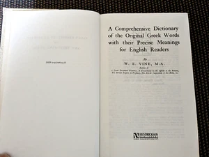 Vine's Expository Dictionary of New Testament by W. E. Vine (HB) FAST SHIPPING - Picture 1 of 2