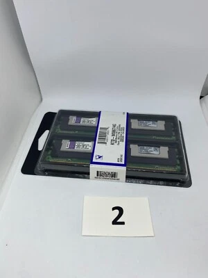 4GB Kingston Fully Buffered (2X2GB) KTD-WS667/4G) PC2-5300F 2Rx8 Server RAM - Image 1 of 4