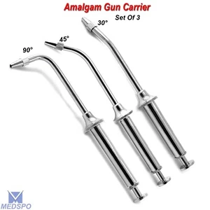 Juego de 3 jeringa portadora de amalgama instrumentos de llenado restauradores dentales - Imagen 1 de 5