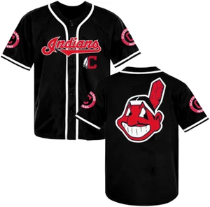 M LB Cleveland Indians baseball jersey AOP Unisex Shirt UB423 - Picture 1 of 2