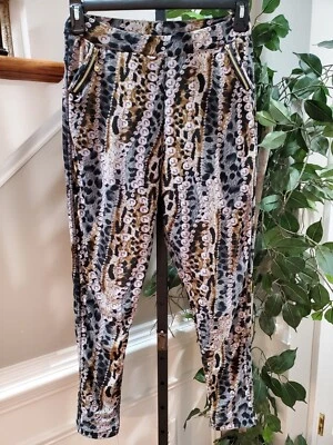 Pantalón legging ajustado cintura cómoda de poliéster multicolor para mujer talla mediana Foto 1 de 4