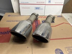 Dodge Ram 1500 OEM  2019-2023 Exhaust Tips Polished Chrome w/ Clamps