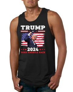 Trump 2024 Take America Back PA Mordversuch Faustpumpe Herren Tank Top - Bild 1 von 7