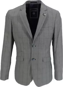 Lambretta Mens Prince of Wales Suit Jacket - Picture 1 of 5