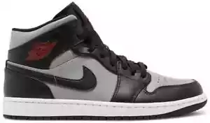 Nike Air Jordan 1 Mid "Shadow" Nero Grigio 554724-096 Uomo 10 - Foto 1 di 5