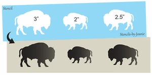 Plantillas de Joanie 3 Búfalo Frontera Suroeste Nativo Pradera Bisonte Arte Hágalo Usted Mismo Letreros - Imagen 1 de 7