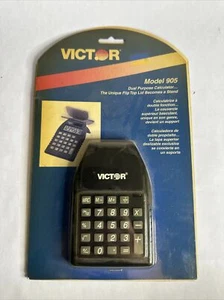 Victor Model 905 Handheld Calculator w/ Flip Top Lid Makes Stand -open Box - Picture 1 of 2