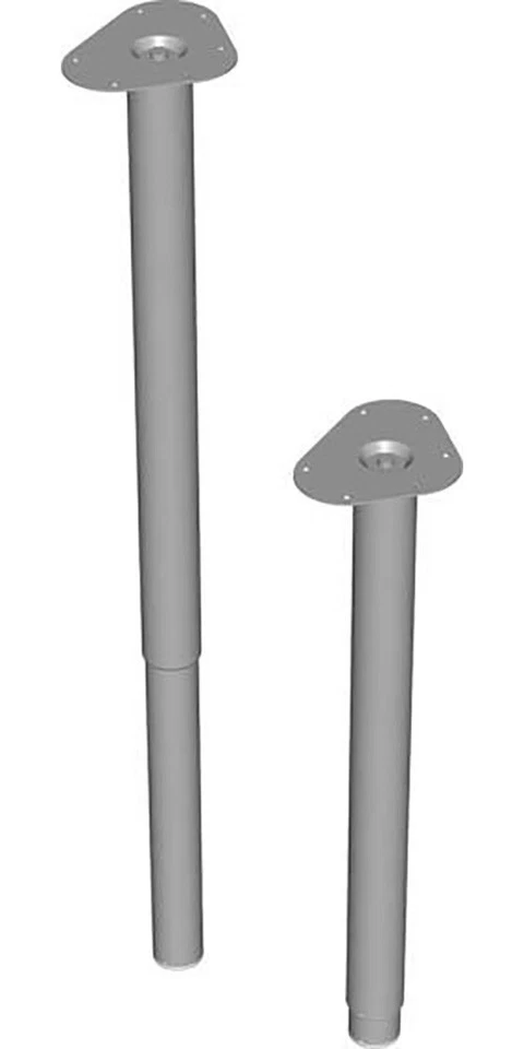 DIY Element Teleskop Fuss silberfarb.800 1200mm rd.50mm - Bild 1 von 1