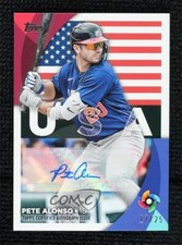2023 Topps Series 2 World Baseball Classic Stars 17/25 Pete Alonso #WBC-3 Auto
