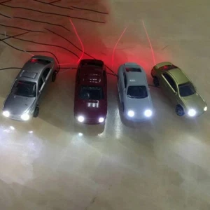 Modellauto Set für N Spur Modelleisenbahnen 10 Fahrzeuge mit LED Beleuchtung - Bild 1 von 12