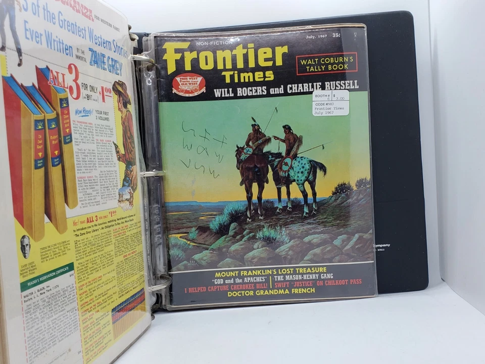 Frontier Times Magazine 1967 Will Rogers and Charlie Russell Vintage - Image 1 of 1