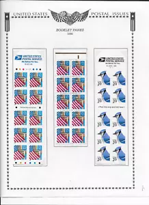 3 BOOKLETS 3048a BLUEJAY Pane of 10 ,2920 FLAG & 2921A Pane of 10 each MNH 1996 - Picture 1 of 1