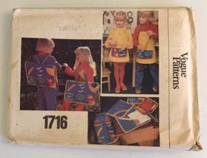Vogue 1716 Vintage 70s Sewing Pattern Children's School Accessories Size: MEDIUM - Picture 1 of 12