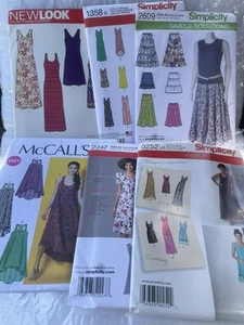 Set 6 Sewing Patterns -Women’s Dresses & Skirts, New Look, McCall’s, Simplicity - Picture 1 of 5