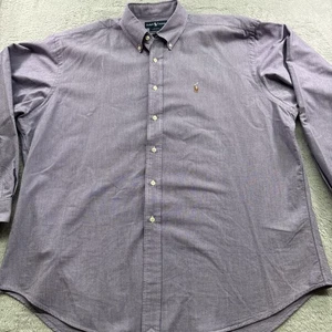 Ralph Lauren Blake Button Down Long Sleeve Shirt Size XL Purple 100% Cotton - Picture 1 of 6