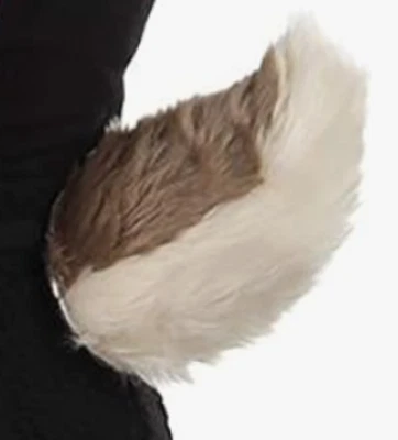 Accesorio de Disfraz de Cola Alegre de Cabra Elope - Cinturón Ajustable de Piel Sintética Marrón Blanco Foto 1 de 4