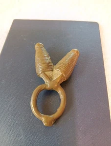 African Ethnographic Art Yoruba Tribe Vintage Bronze Ring ~ Nigeria - Bild 1 von 8