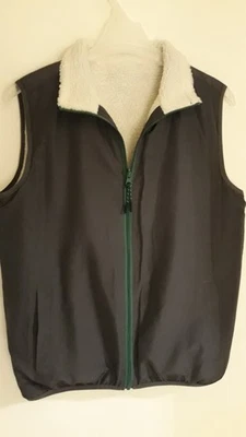 Estoico Imitación Sherpa Forrado Cremallera Chaleco Chaqueta Hombre Pequeño Gris Foto 1 de 4