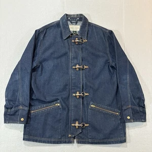 Vintage Ralph Lauren Jean Co Feuerwehrmänner Verschluss Denim lässiger Mantel Erwachsene Medium Scheune - Bild 1 von 21