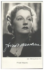 XX1112/ Friedl Haerlin Original Autogramm AK ca.1940 - Picture 1 of 2