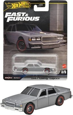 Hot Wheels Fast and Furious - 1987 Chevy Caprice Ride on Toy Minicar HRT98 - Image 1 of 4
