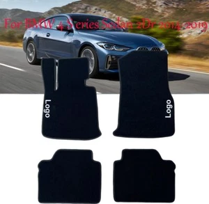 For BMW 4 Series Waterproof Black Car Floor Mats Velour Carpet Auto FloorLiners - Picture 1 of 27