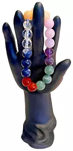 7 CHAKRA KRISTALL PERLENVERSCHLUSS ARMBAND (111421) - Bild 1 von 2