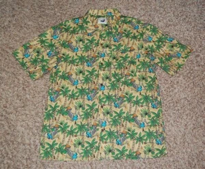 David's Wear Yiume Men's Shirt Size L Skeleton Beachcomber Hawaiian Short Sleeve - Picture 1 of 9