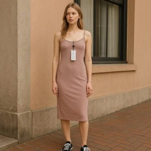 NEW Paco Rabanne Sz 38 | US 6 Mauve Pink Slip Dress Stretch Bodycon Festival - Picture 1 of 9