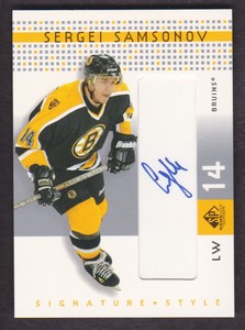 2002-03 SP Game Used Signature Style #SS-SS Sergei Samsonov Auto