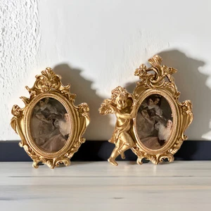 Royal Photo Frame Ornate Antique Picture Frames Baroque Vintage Gold Oval Frame - Picture 1 of 14