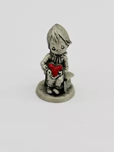 Hallmark Betsey Clark Little Gallery Sewn In Love Fine Pewter Figurine 1982 - Picture 1 of 5