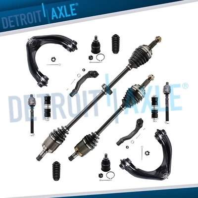 Front CV Axle Upper Control Arm Sway Bar Tie Rod Boots for 1996-2000 Honda Civic - Image 1 of 4