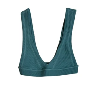 For Love & Lemons Damen tiefer Ausschnitt türkis gerippt Bralette XXS $ 78 - Bild 1 von 2