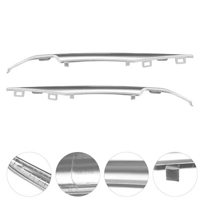 2PC Silver Front Left Right Bumper Trim Set For 15-20 Cadillac Escalade Fits ESV - Изображение 1 из 4