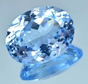 Flawless Natural Namibian Jeremejevite 43.40 Ct Oval Cut Certified Rare Gemstone - Picture 1 of 7
