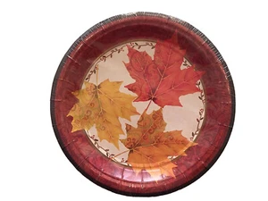 Platos de papel redondos para cena o almuerzo de otoño de Acción de Gracias 12 unidades - Imagen 1 de 1