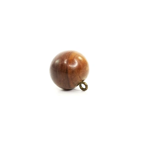 Antique Round Wood Button Loop Shank 3/4" Cover