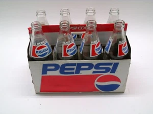 PEPSI HALF LITER Pop Soda Glass Bottles Cardboard CASE 16.9 oz Lot of 8 EMPTY a - Picture 1 of 10