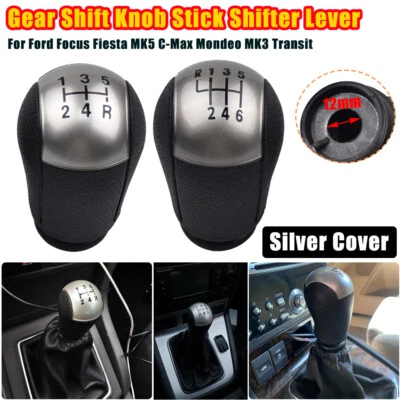 5/6 Speed Gear Shift Knob Shifter For Ford C-MAX Fiesta Focus 2003-2008 Galaxy - Image 1 of 4
