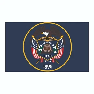 "Pegatina, calcomanía, pegatina de vacaciones con bandera del estado de Utah 3"" x 5" - Imagen 1 de 2