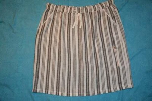 SIZE 16 Rockmans Stripe LINEN SKIRT. Stylish DESIGN NEW.Elastic Waist.$49.99 - Picture 1 of 1
