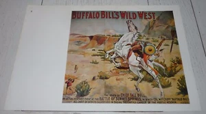 1976 AFFICHETTE 28 X 40 BUFFALO BILL'S WILD WEST SHOW WILLIAM F CODY 1907-1894 - Imagen 1 de 2