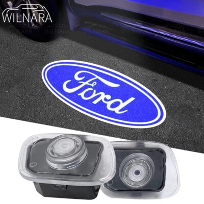 Luces LED de cortesía de charco de espejo de 2 piezas para modelos de coche Ford F150 F250 13 Foto 1 de 4