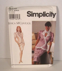 Simplicity Jessica McClintock 9338 Two-Piece Dress Pattern Misses' 18-22 Uncut - Picture 1 of 2