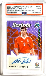 Marco Van Basten 2020 Mosaic UEFA 2020 Auto PSA 9 Purple Florescent 10/10 - Bild 1 von 3