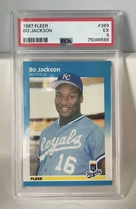 1987 Bo Jackson Fleer KC Royals Rookie Card EX PSA 5 Looks Near Mint🏆⚾️ - Picture 1 of 2