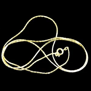 Kobrakette 60cm vergoldet Halskette 1mm breite Schlangenkette goldfarbig - Picture 1 of 1