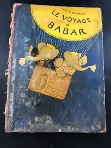 LE VOYAGE DE BABAR Jean de Brunhoff First Edition 1932 French Vintage LB - Picture 1 of 5