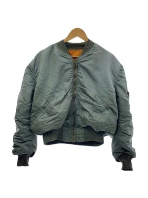 US.army Military Jacket 50s L-2 Conmar Zip Orange Liner -- Nylon KHK Plain Used - Image 1 of 4